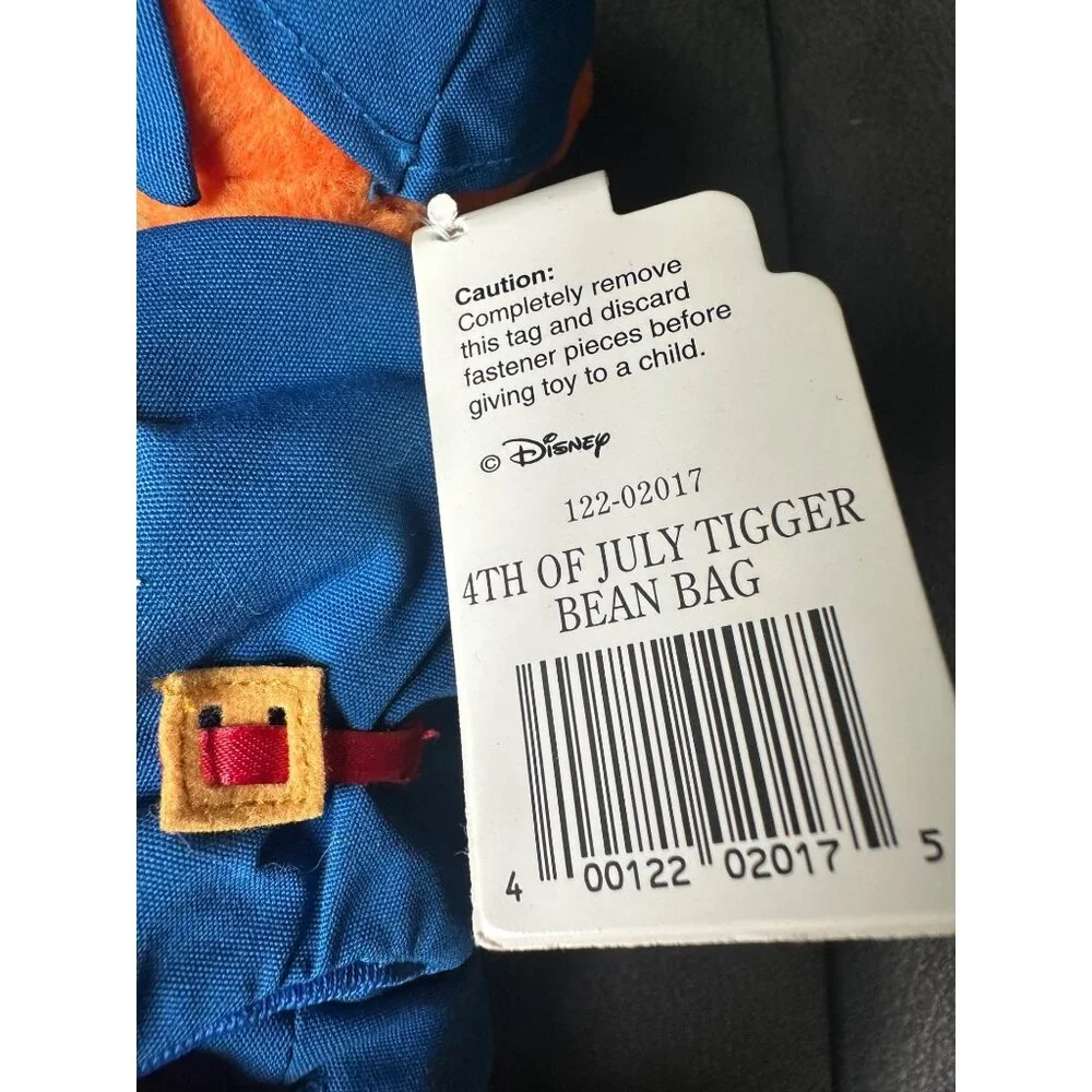 2000  4th Of July Tigger‎ Bean Bag Plush Disney World Collectible 8